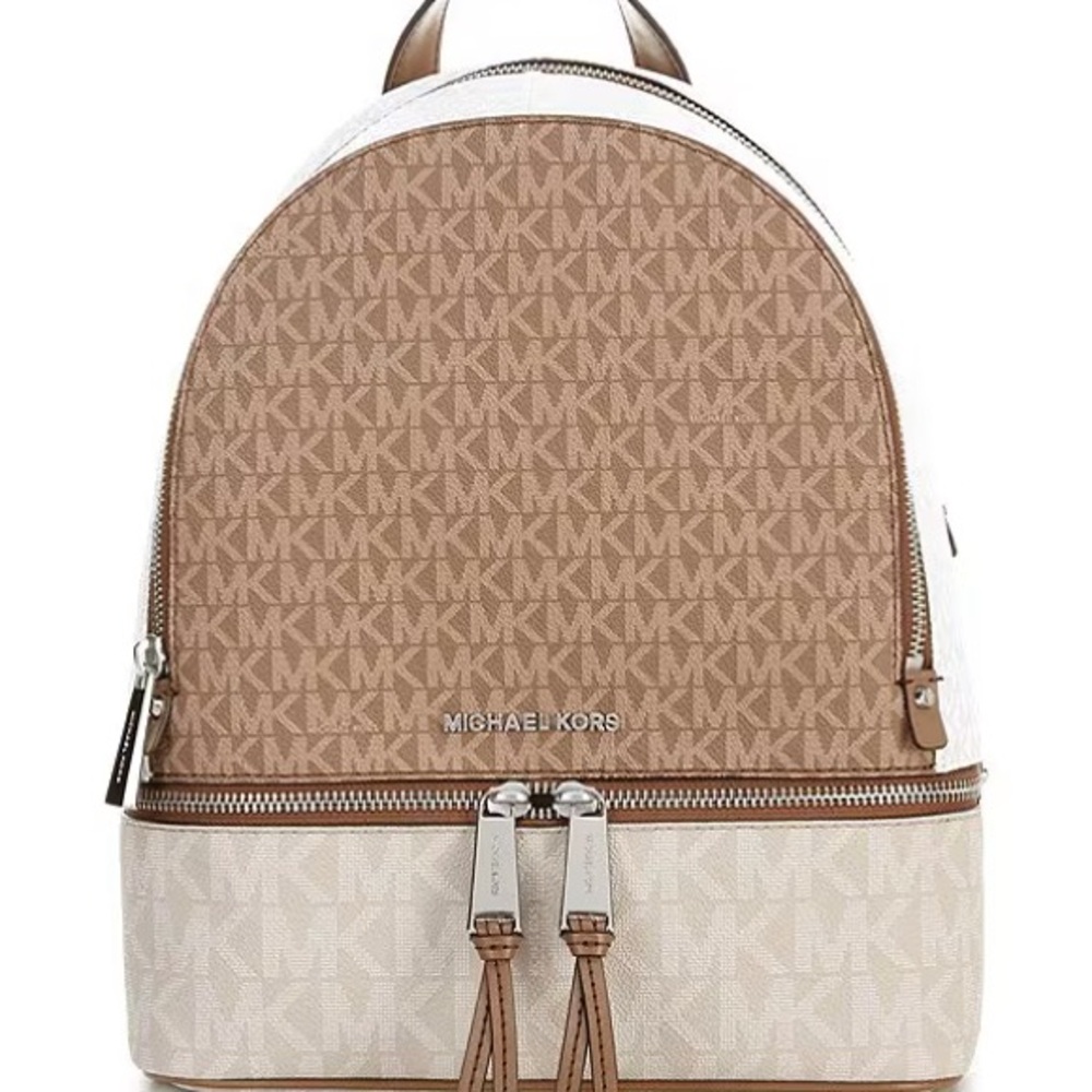 Michael Kors Rhea signature backpack driftwood multi NEW